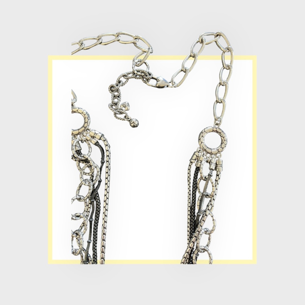 Brighton Silver Multi-Strand Length Necklace - image 4